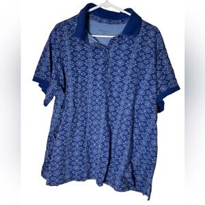 Woman‎ Within Blue Short Sleeve Polo